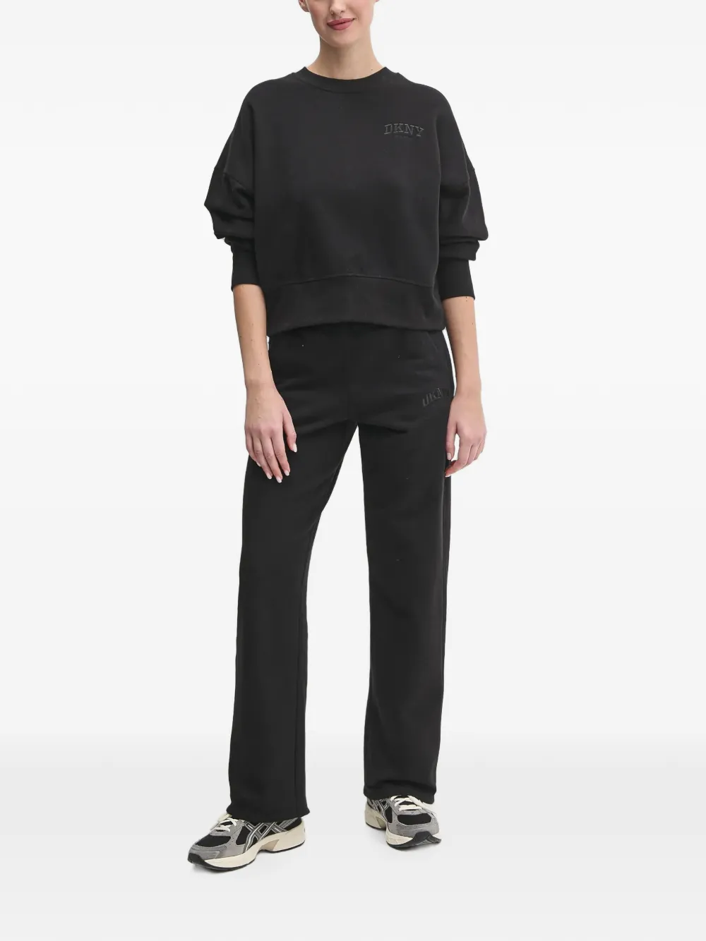 DKNY Sweater met borduurwerk Zwart