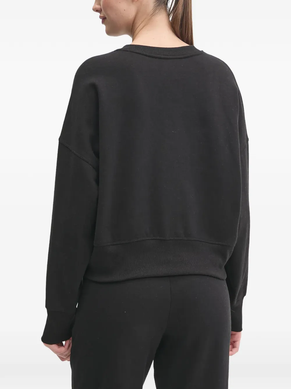 DKNY Sweater met borduurwerk Zwart