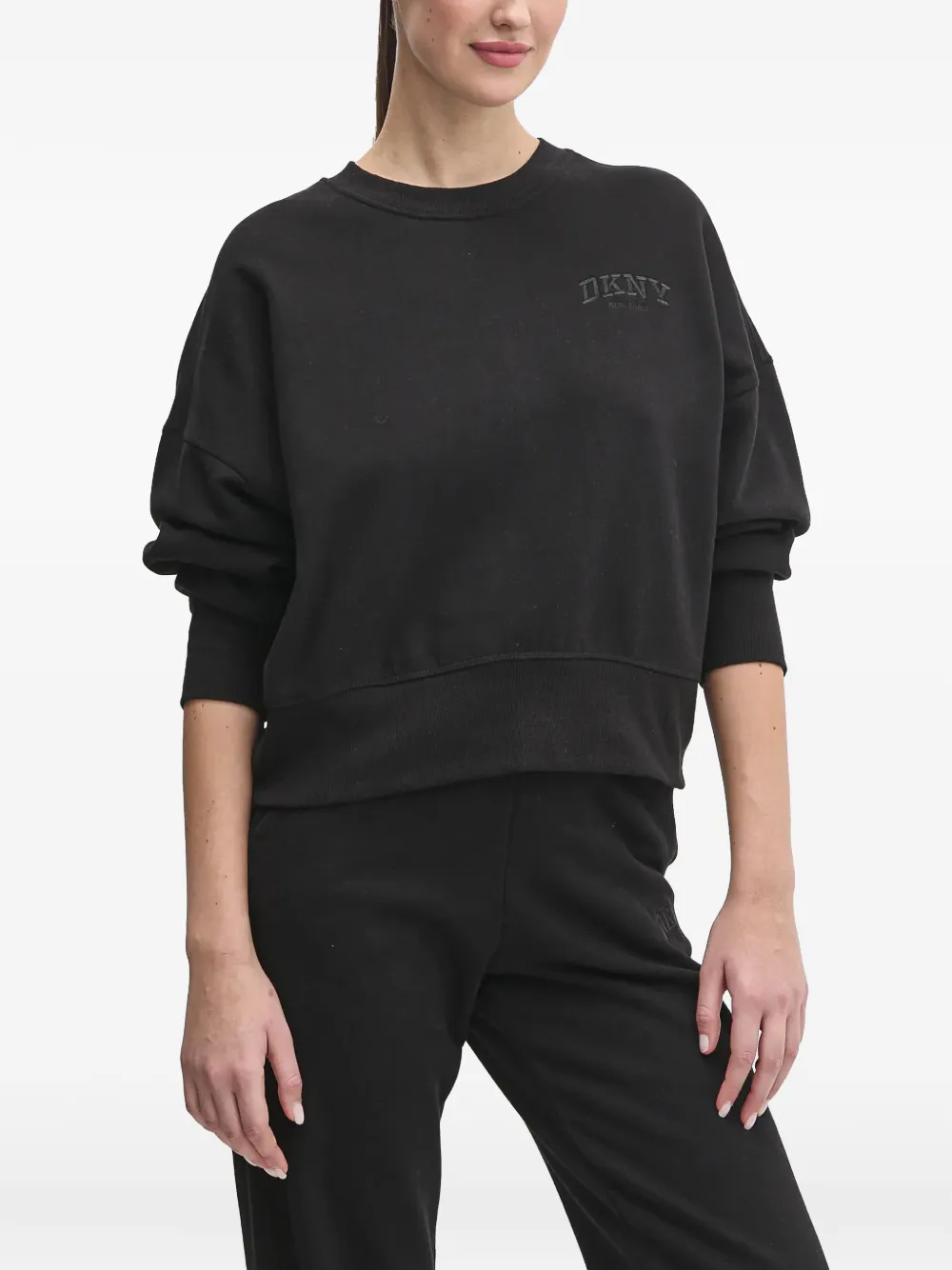 DKNY Besticktes Sweatshirt - Schwarz