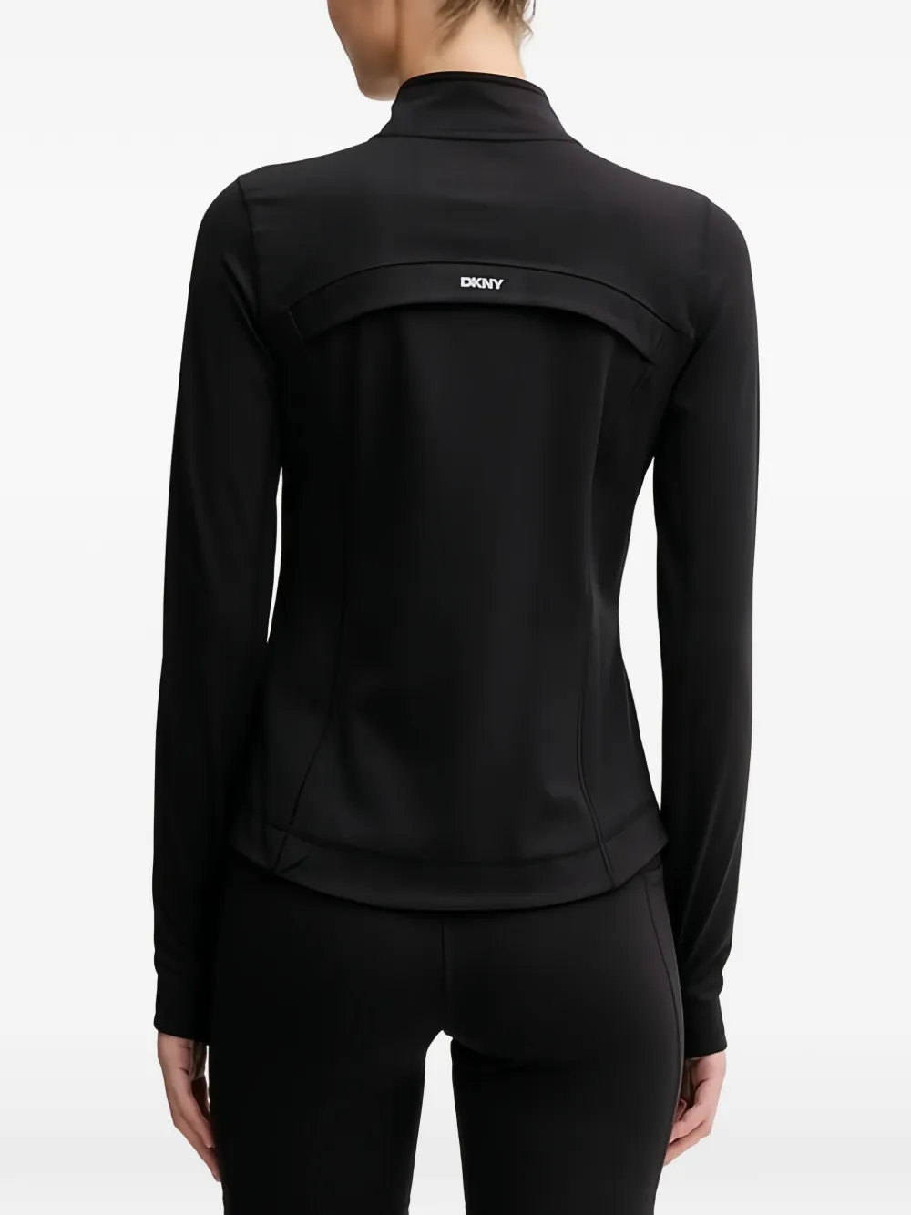 DKNY Top met lange mouwen en rits Zwart