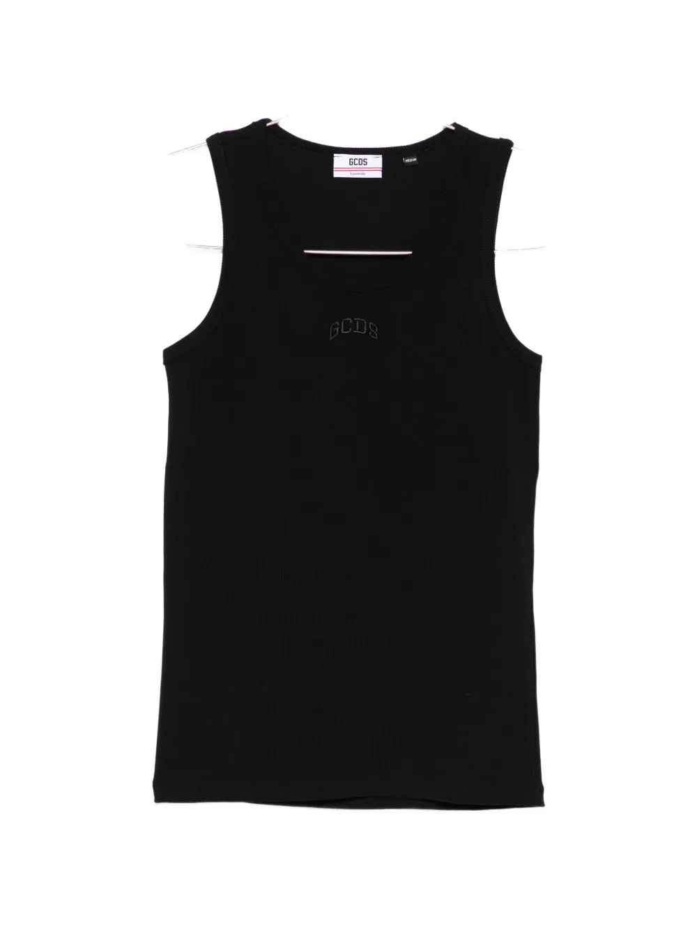 GCDS logo-embroidered top - Nero