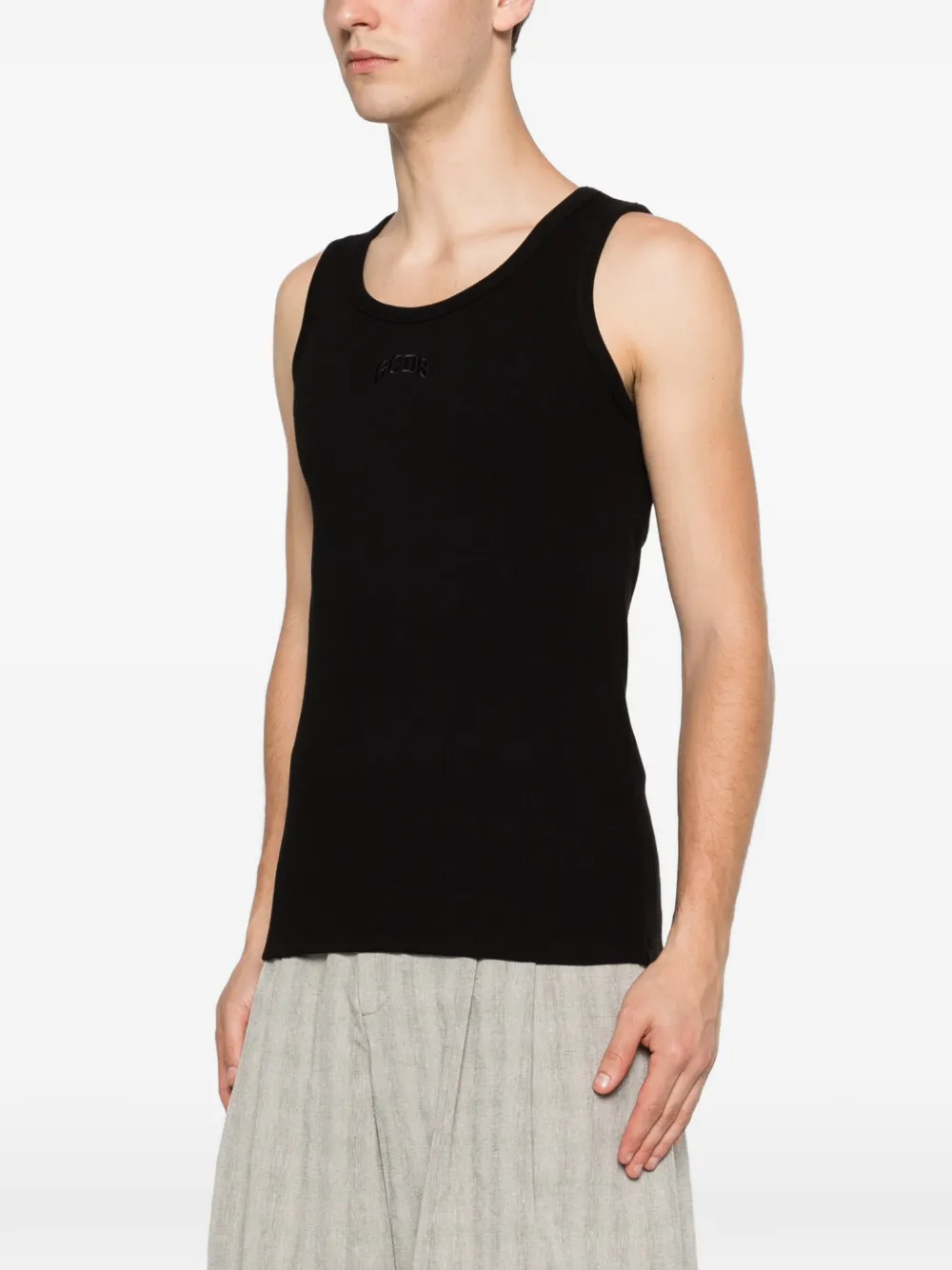 GCDS Top met geborduurd logo Zwart
