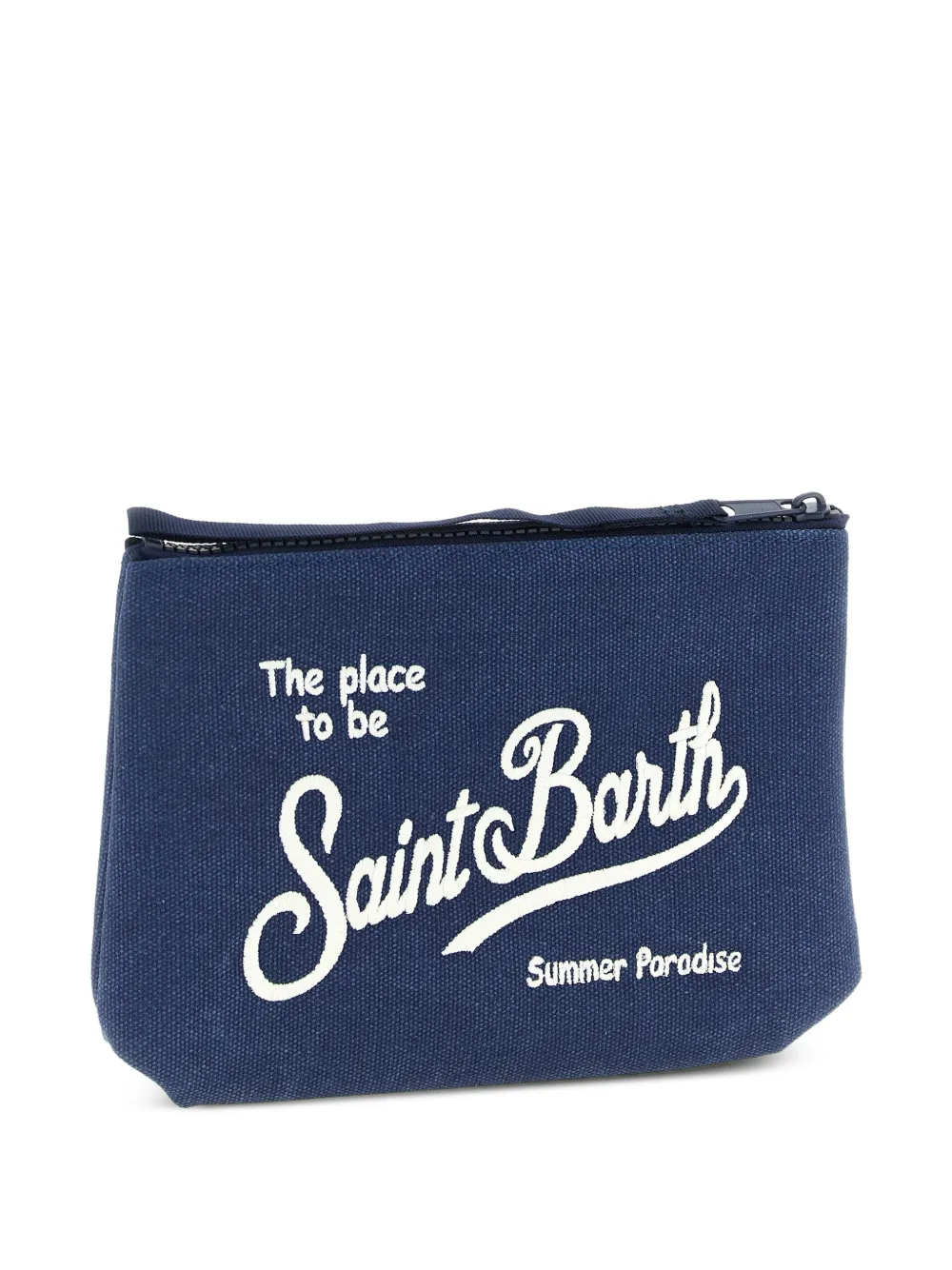 MC2 Saint Barth Clutch met logo Blauw