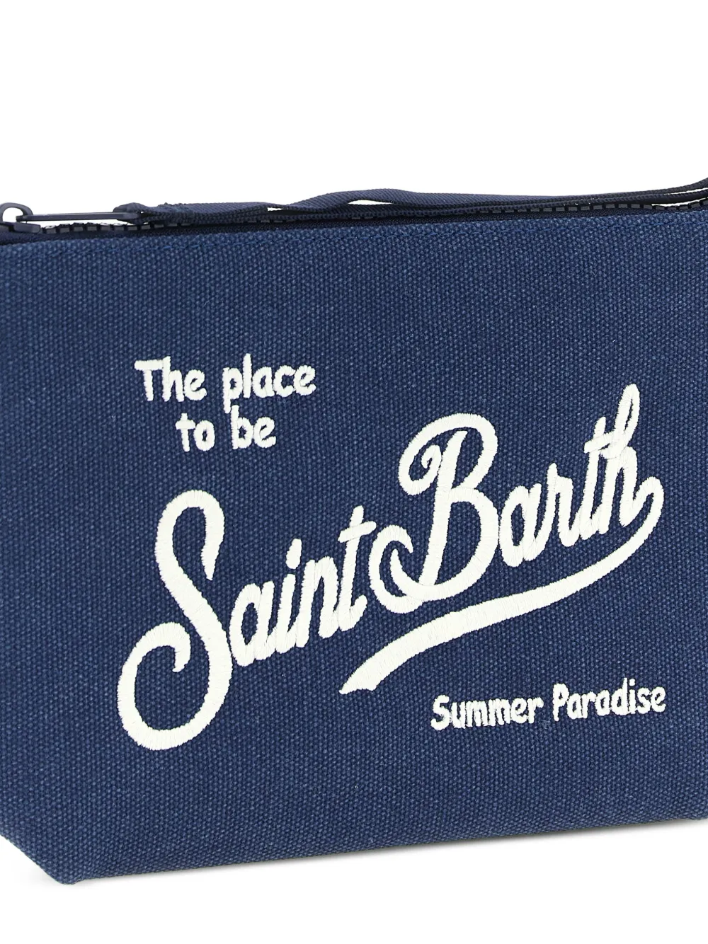 MC2 Saint Barth Clutch met logo Blauw
