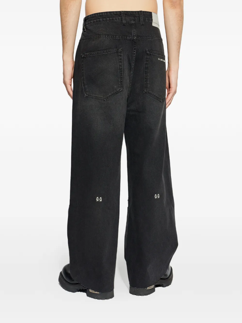 44 LABEL GROUP Pantalon met vlakken Zwart