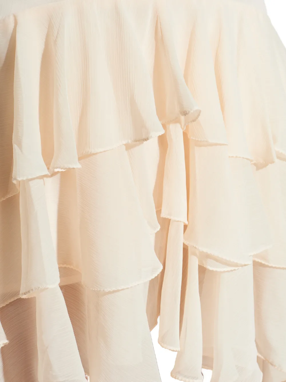 ROTATE BIRGER CHRISTENSEN Jurk met ruches Beige