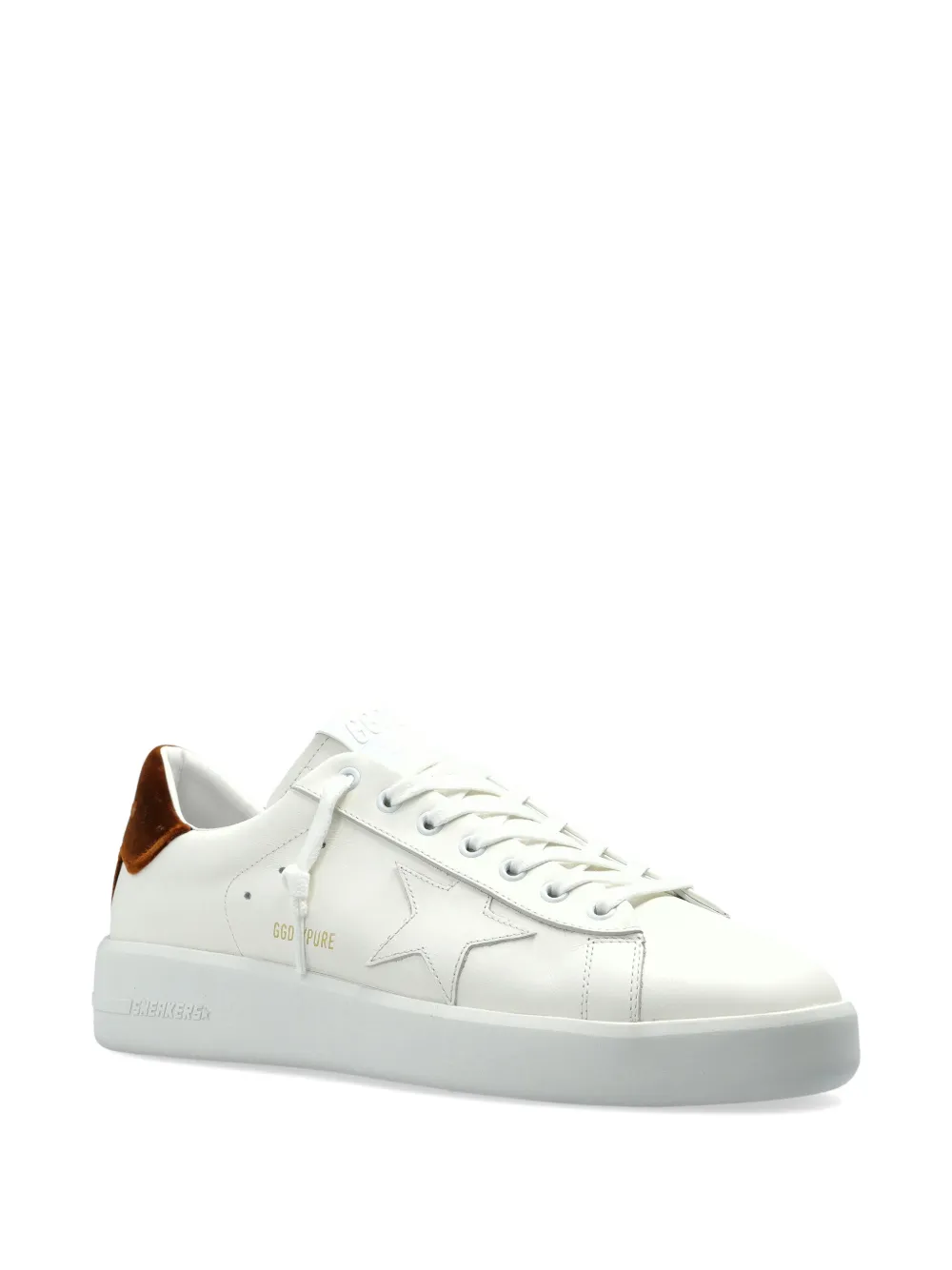Golden Goose Leren sneakers met star-applicatie Wit