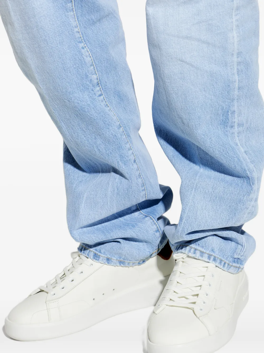 Golden Goose Leren sneakers met star-applicatie Wit