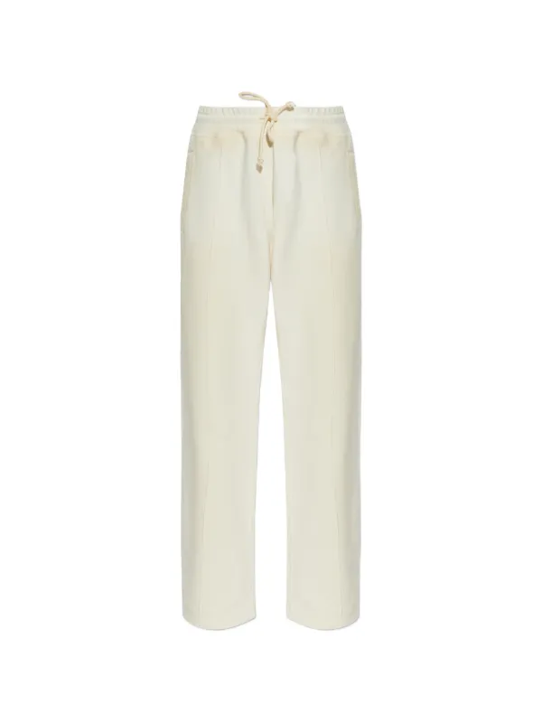 Golden Goose Star Sweatpants in White Fleece in Neutrals