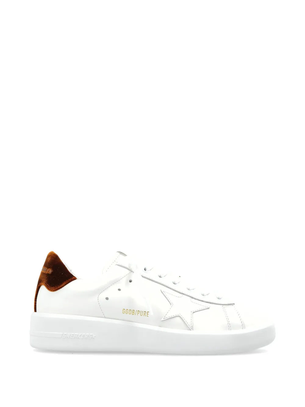 Golden Goose Purestar appliqué-detail leather sneakers Wit