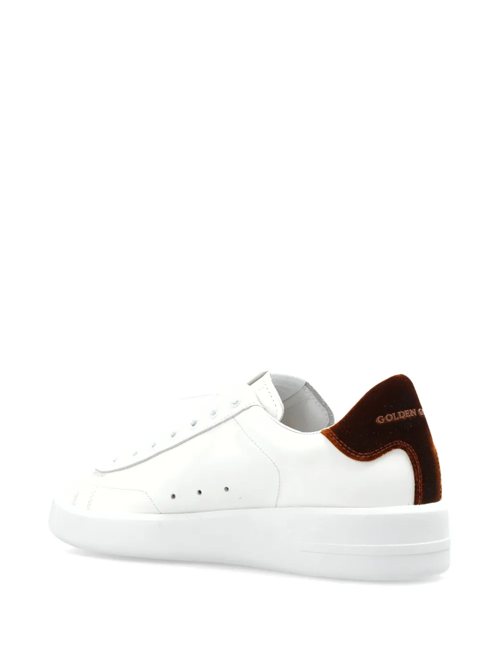 Golden Goose Purestar appliqué-detail leather sneakers Wit