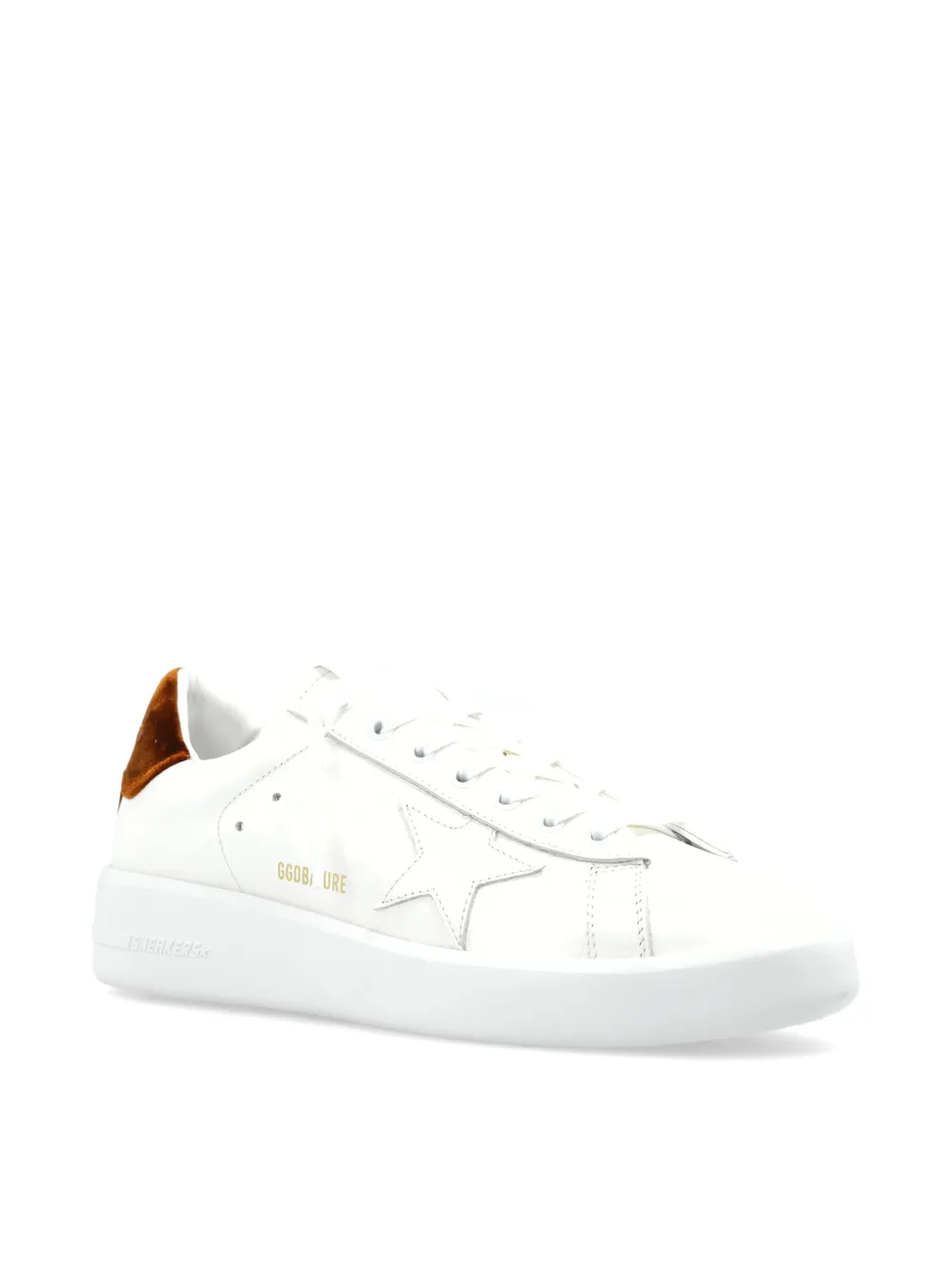 Golden Goose Purestar appliqué-detail leather sneakers Wit
