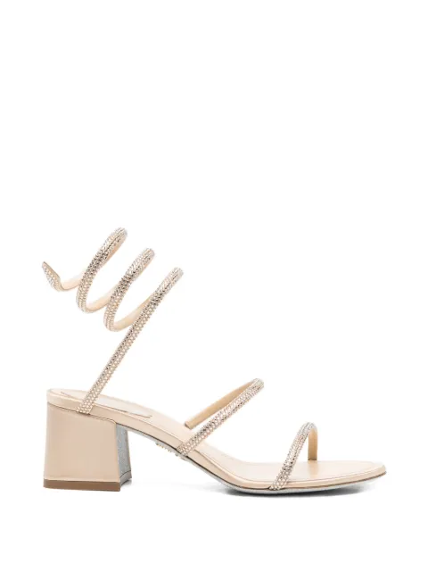 René Caovilla Cleo embellished spiral-strap sandals