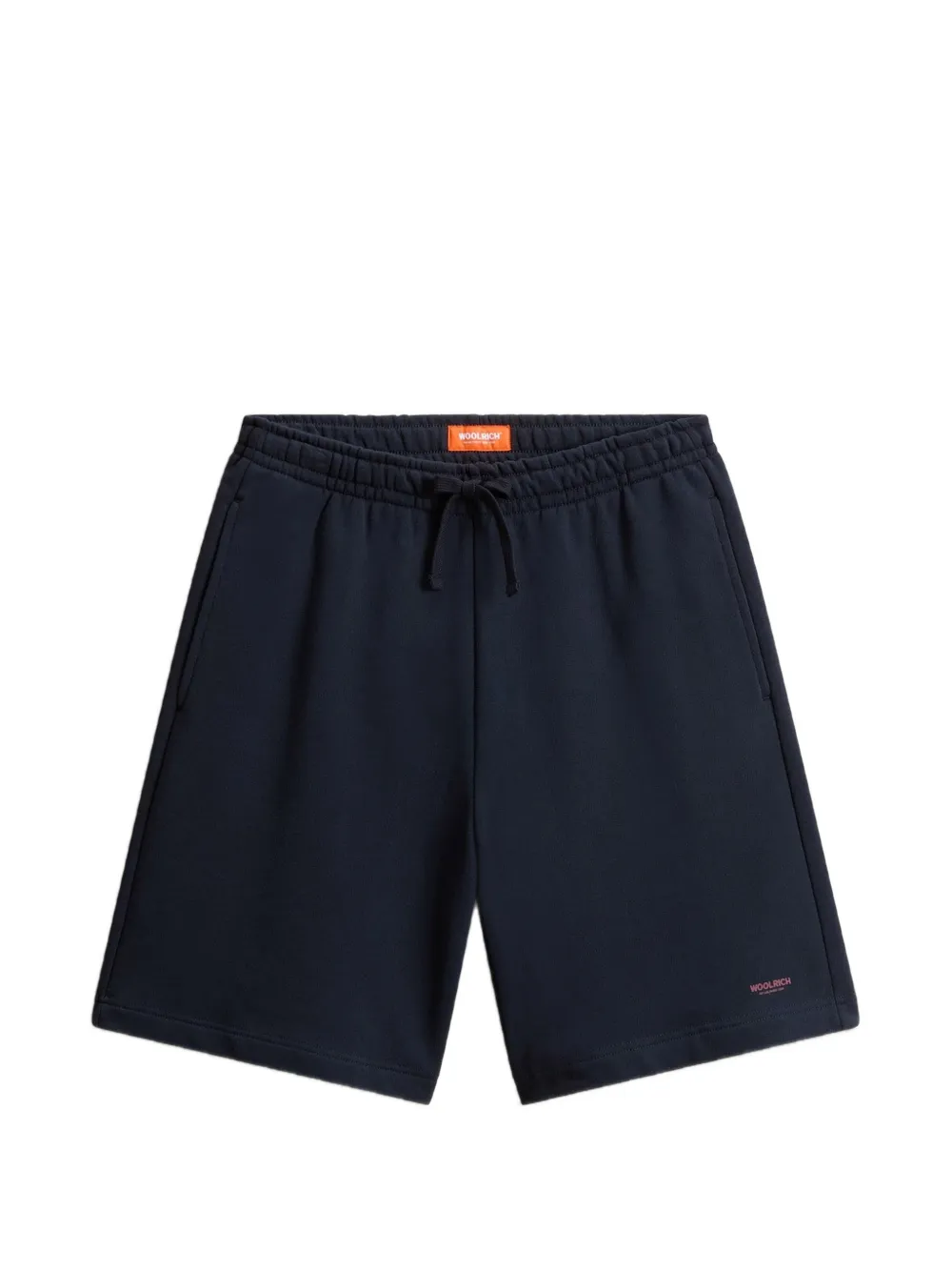 Woolrich Basketball drawstring patch-pocket cotton shorts - Blu