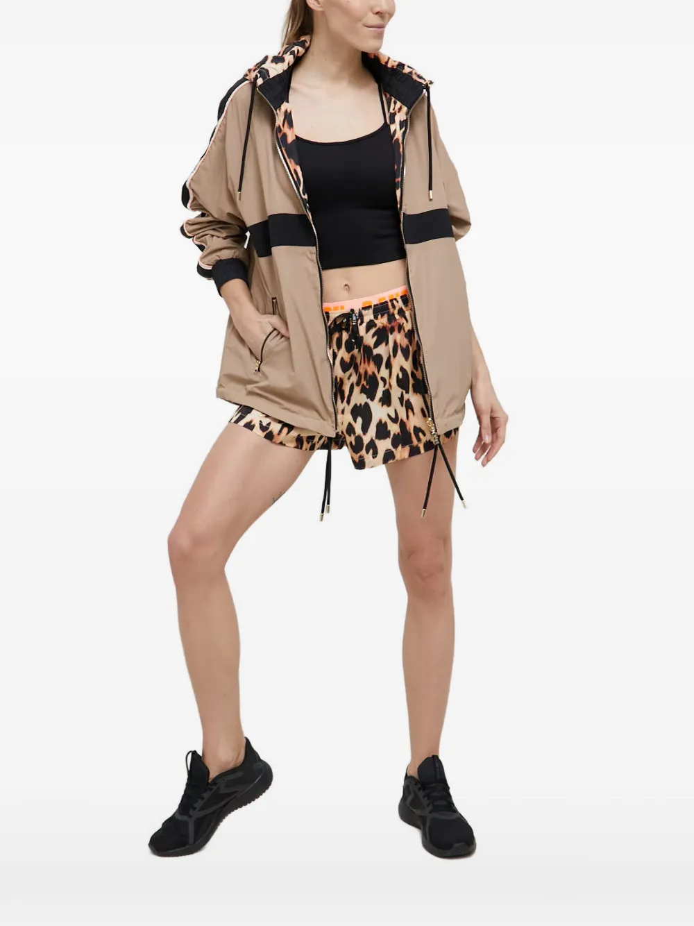 DKNY ribbed criss-cross crop top - Schwarz