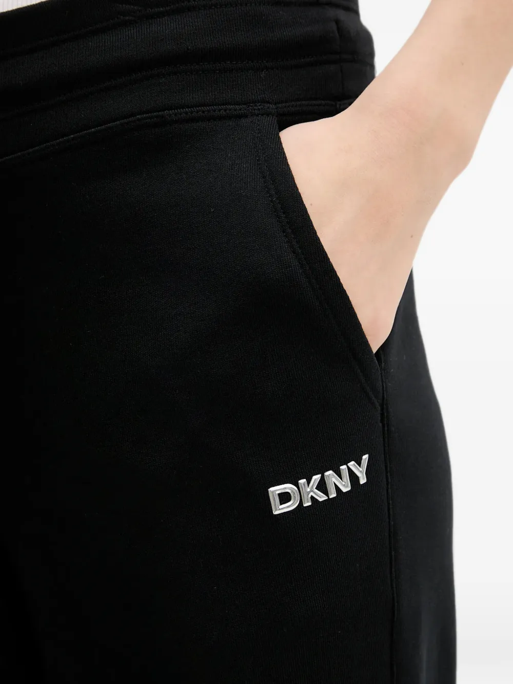 DKNY Broek met trekkoord Zwart