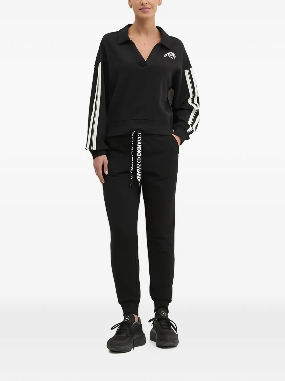 DKNY Broek met trekkoord Zwart