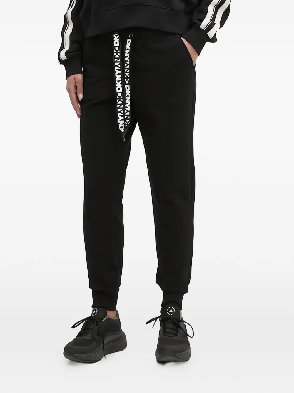 DKNY drawstring detail trousers - Nero