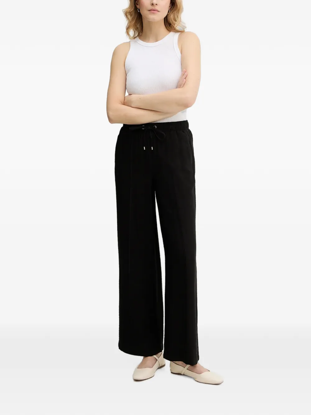DKNY Broek met trekkoord Zwart