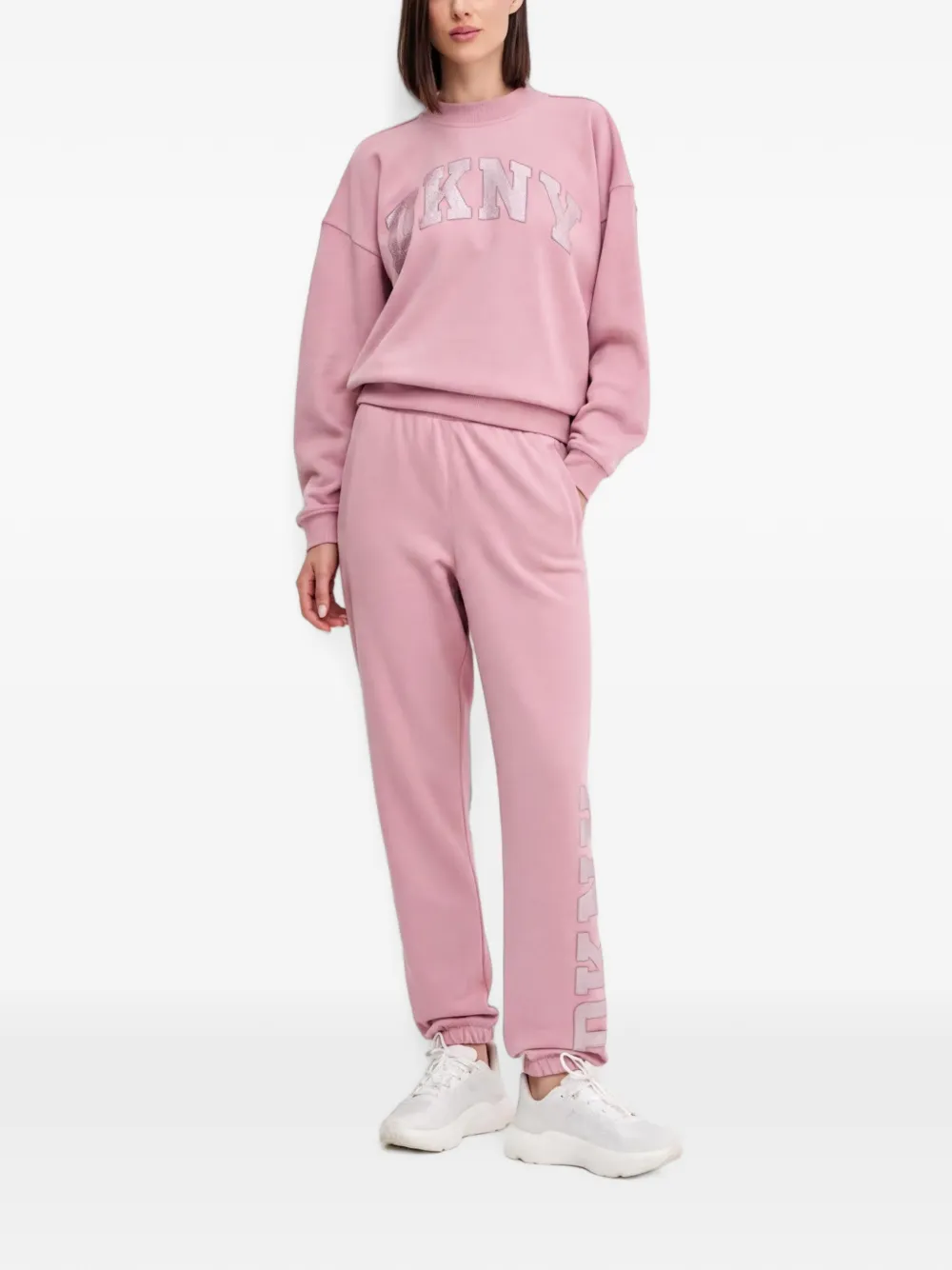 DKNY Trainingsbroek met logo-detail Roze