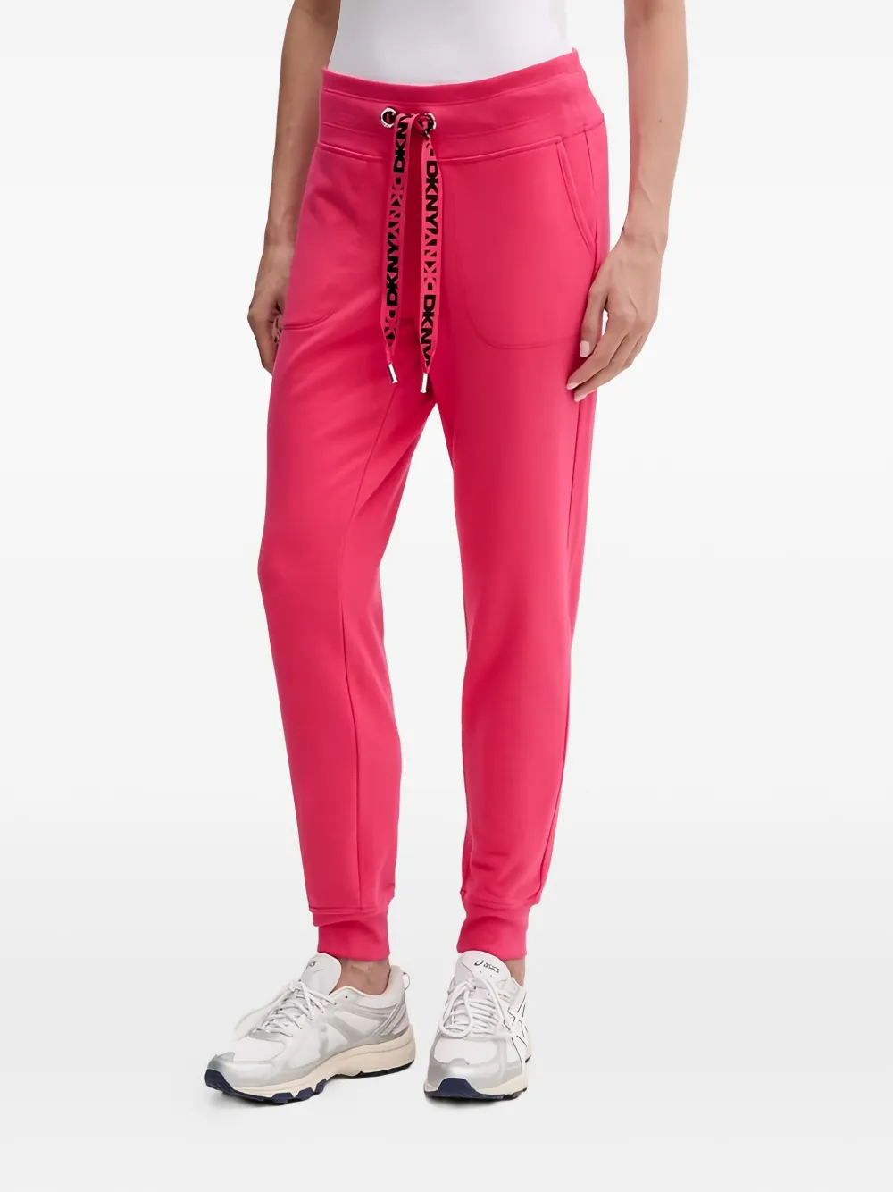 DKNY logo drawstring trousers - Rosa