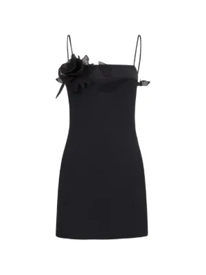 david koma embellished floral applique cady mini dress David Koma floral-appliqué Mini Dress | Black