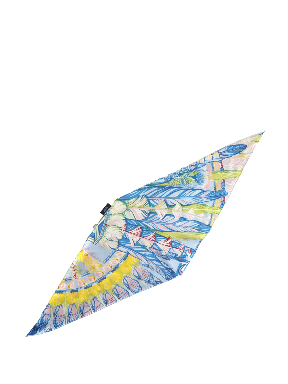 Hermès Pre-Owned 2024-2025 Danse Pacifique Nano Losange Silk Scarf scarves - Blu