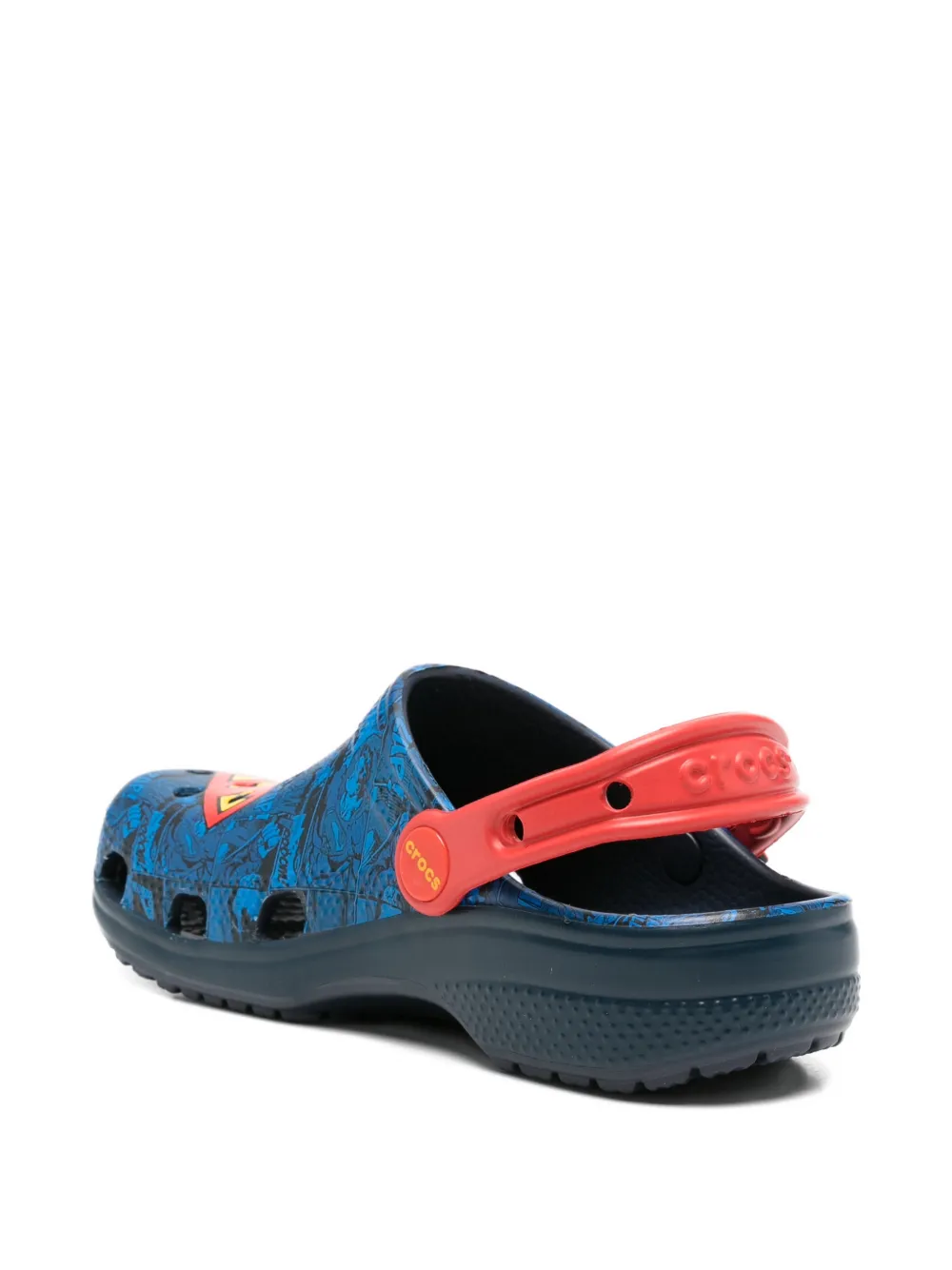 Crocs Kids Sandalen met print en gesloten neus Blauw