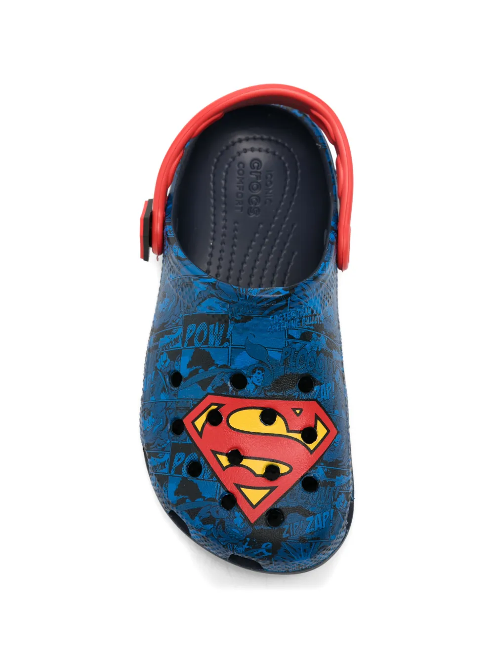 Crocs Kids Sandalen met print en gesloten neus Blauw