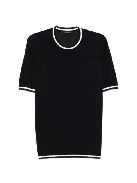 Montecore contrast-trim fine-knit T-shirt