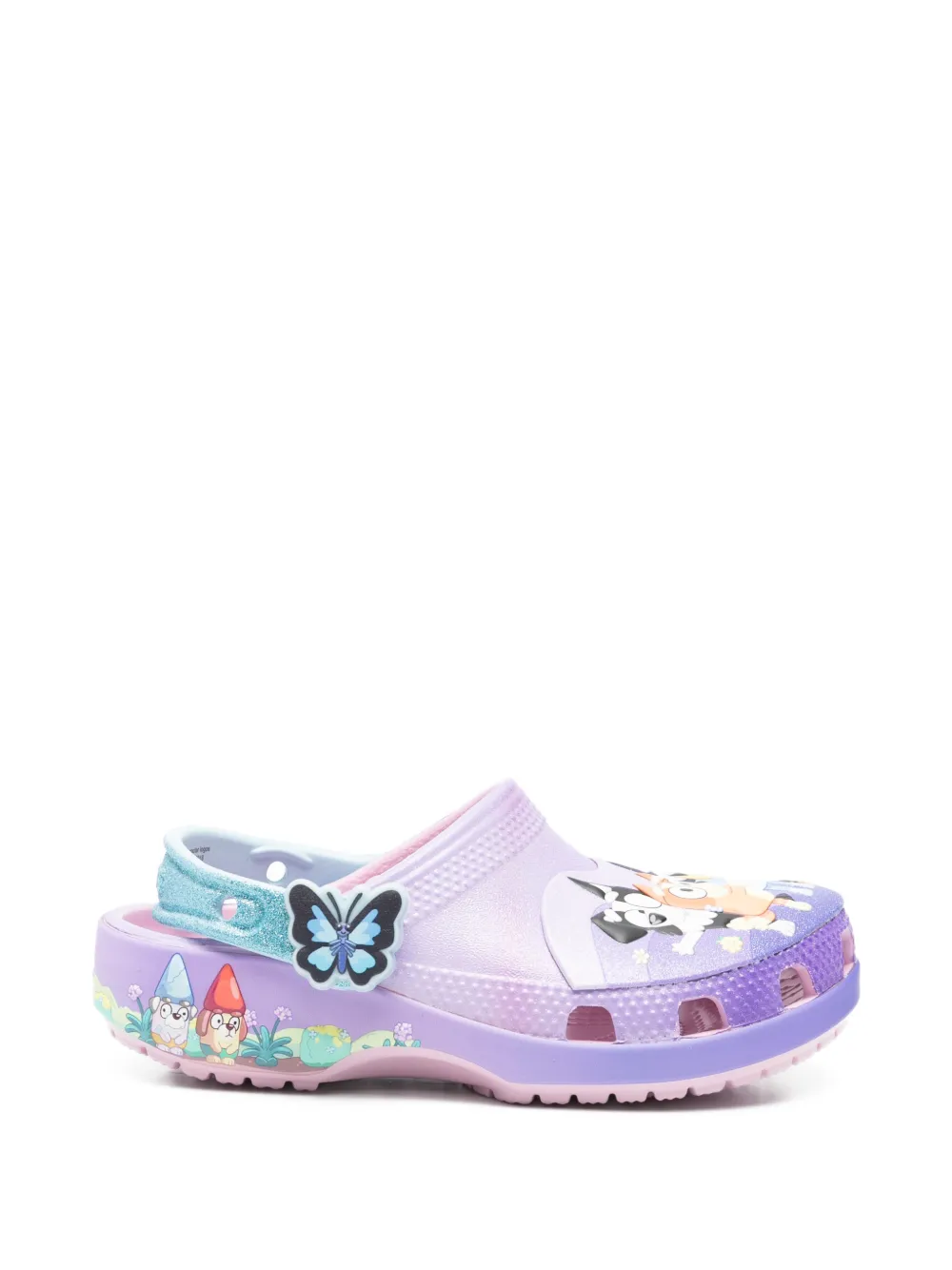 Crocs Kids Bluey butterfly appliqué print slippers - Viola