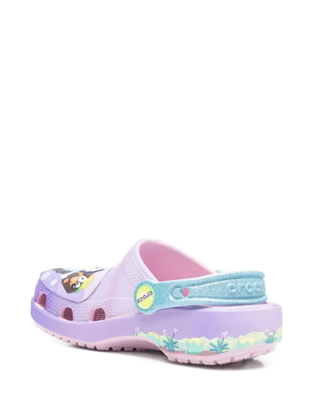 Crocs Kids Bluey slippers met vlinderapplicatie Paars