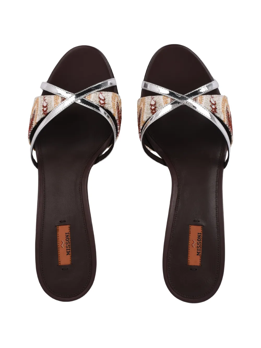 Missoni Kate sandalen met bandjes en raschel-reliëf Beige