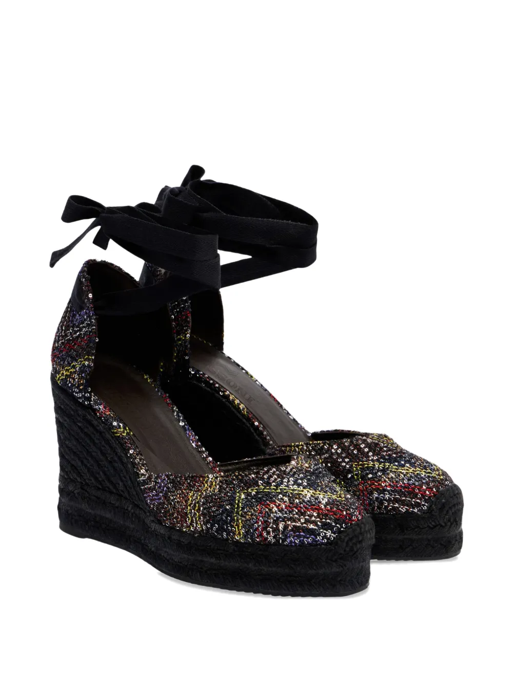 Missoni Caperdoni sequin-embellished espadrilles Zwart