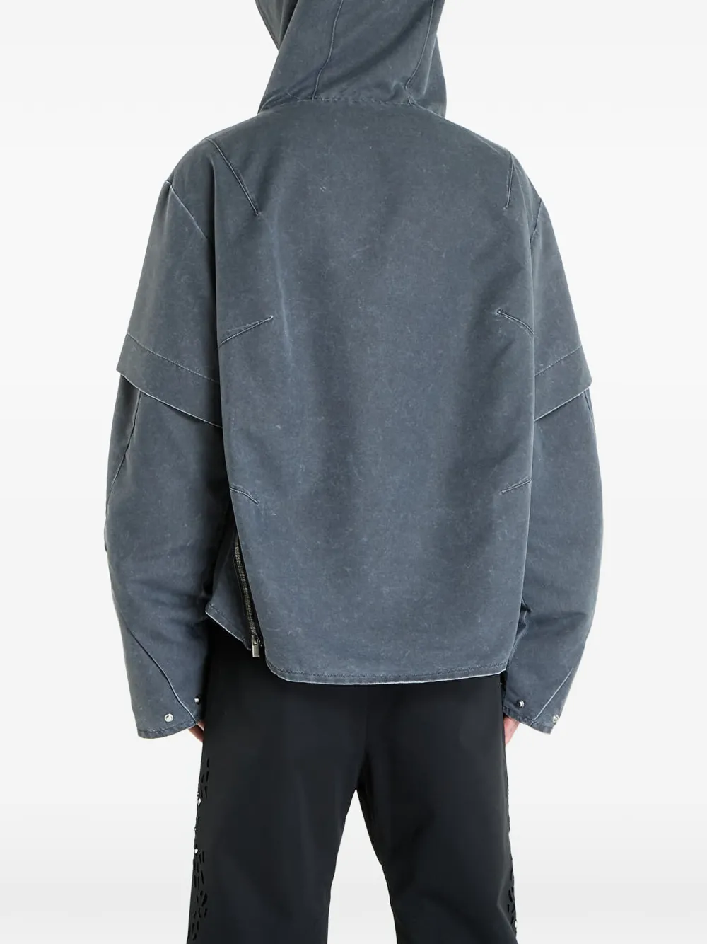 Heliot Emil Hooded Crinis Jacket - Grey 