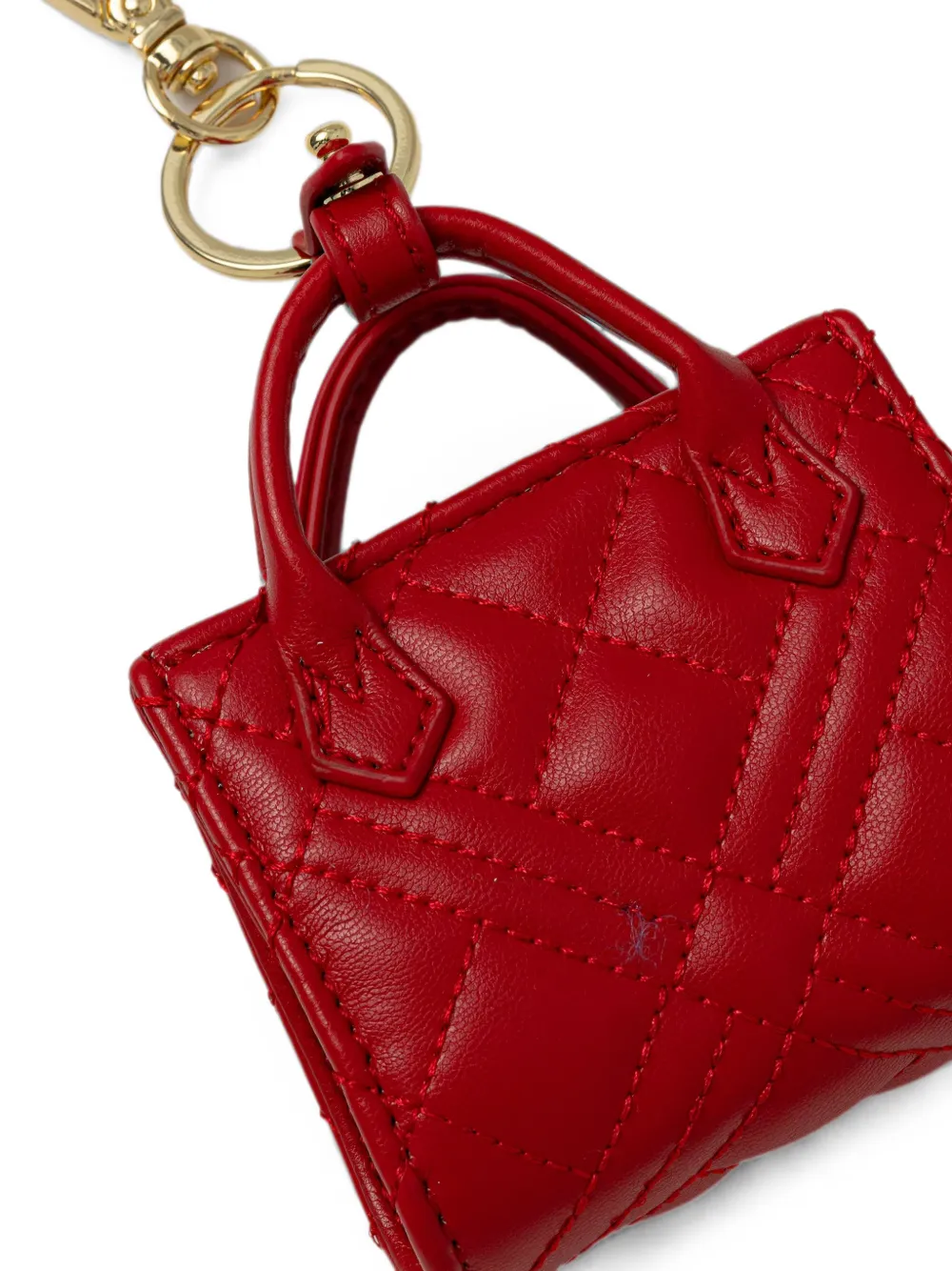 Love Moschino Gewatteerde sleutelhanger met logoplakkaat Rood