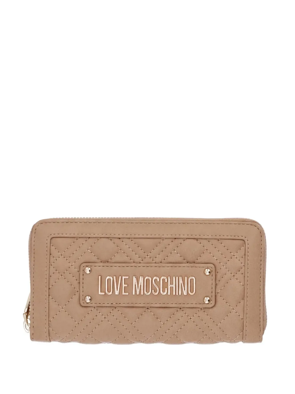 Love Moschino logo-plaque wallet - Toni neutri
