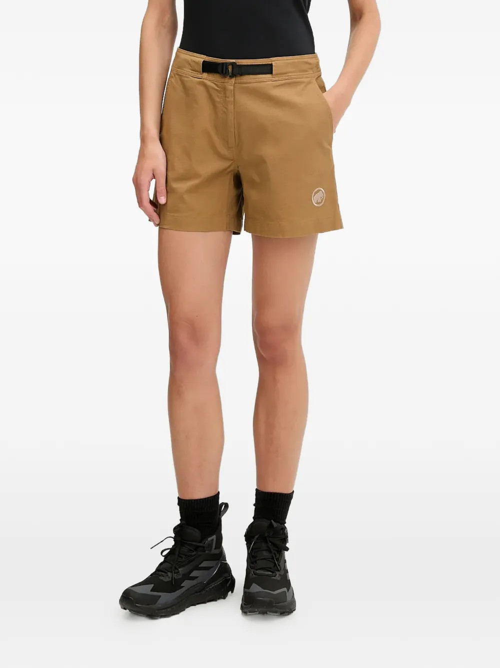 mammut Kurze Shorts mit Logo-Stickerei - Braun