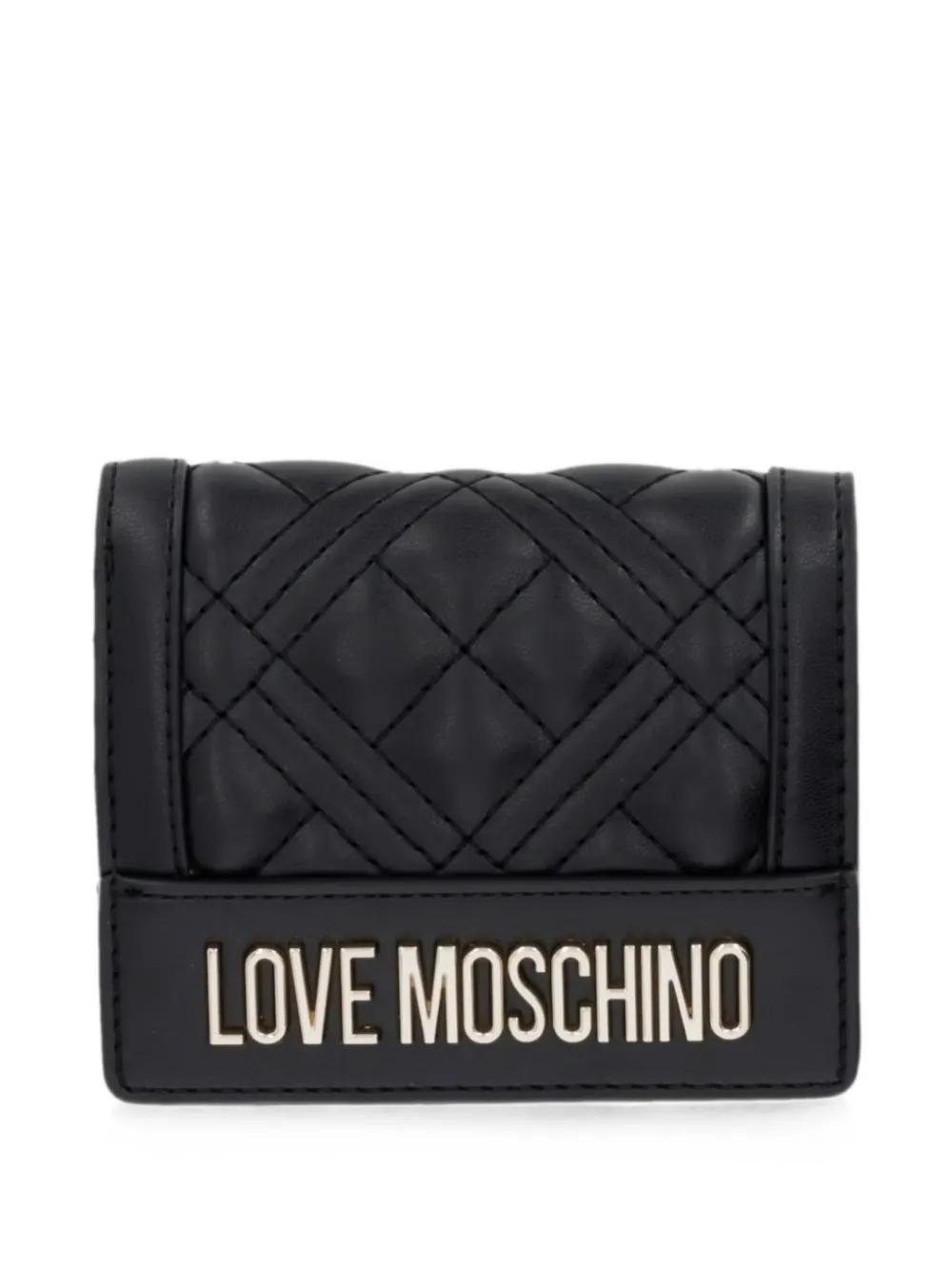 Love Moschino logo-plaque wallet - Nero