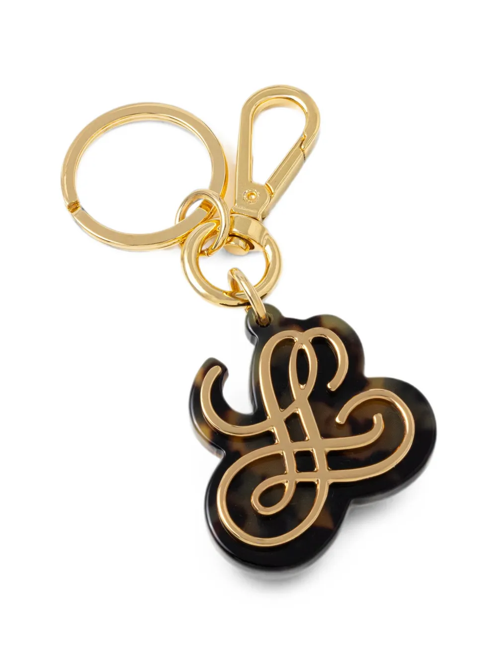 LUISA SPAGNOLI Ninfosi tortoiseshell-effect logo keyring