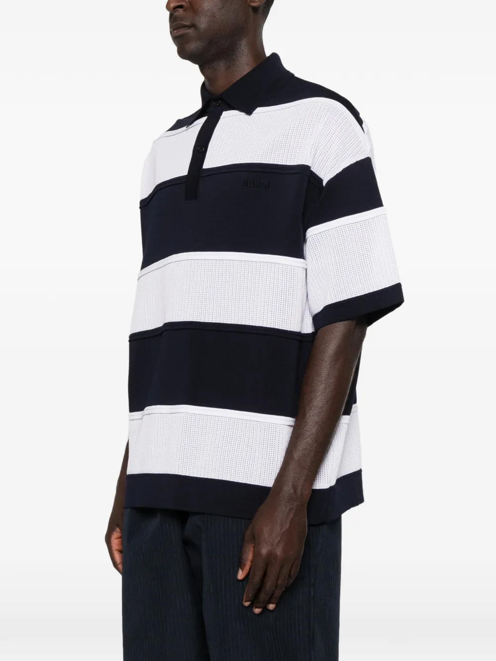 Juun.J Poloshirt met knopen Blauw