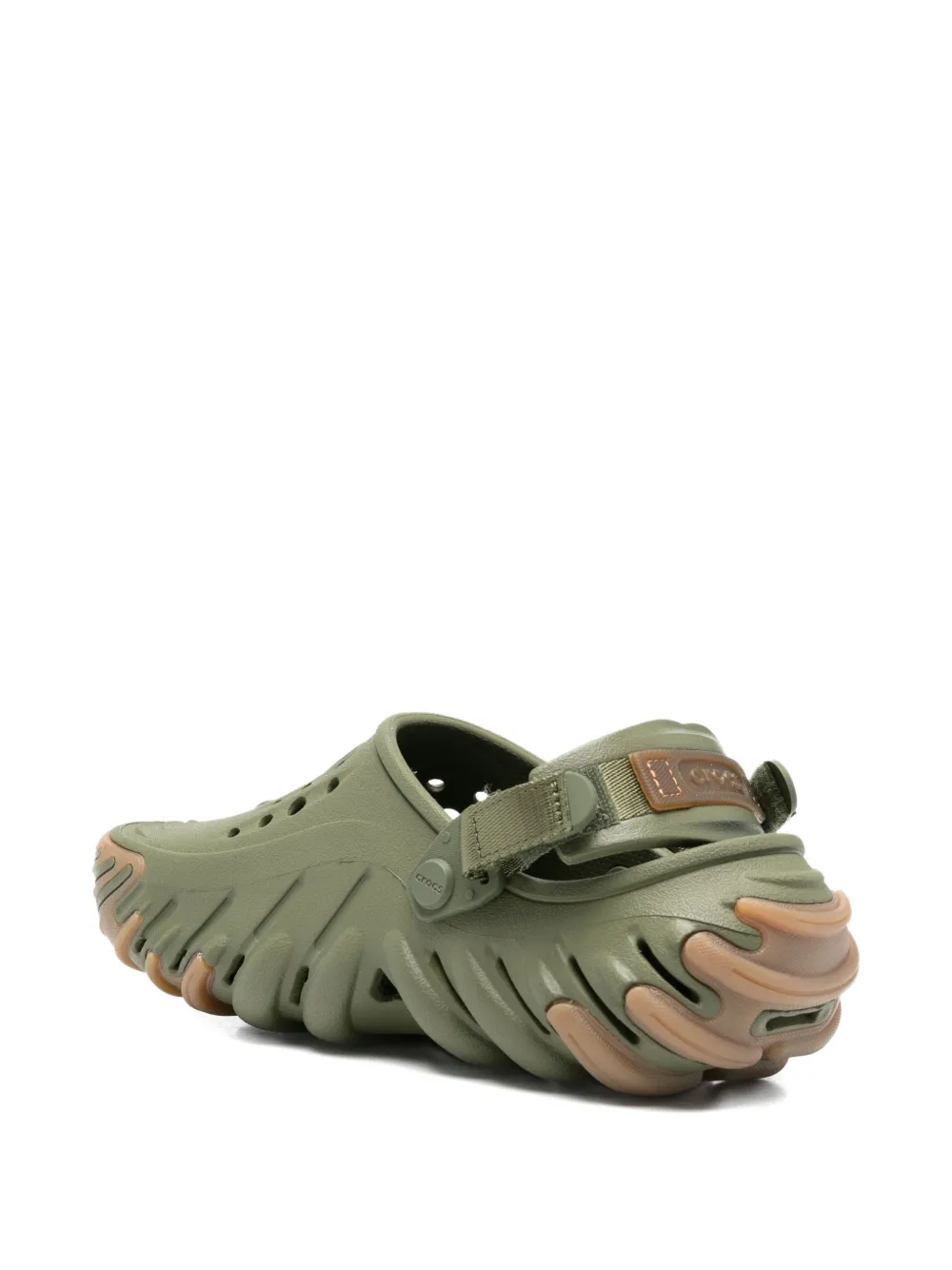Crocs Geperforeerde slippers met bandje Groen