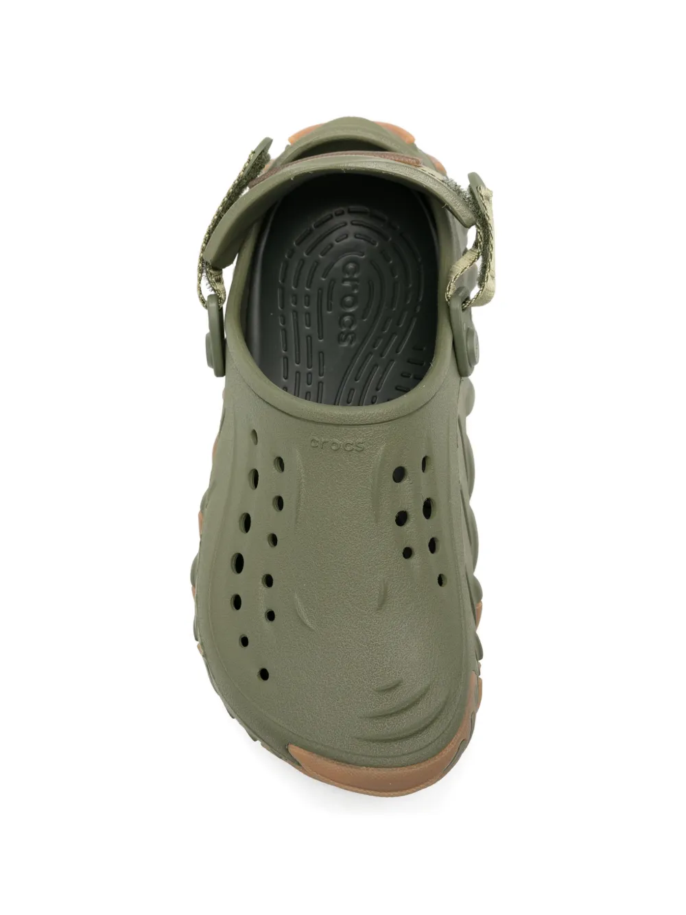 Crocs Geperforeerde slippers met bandje Groen