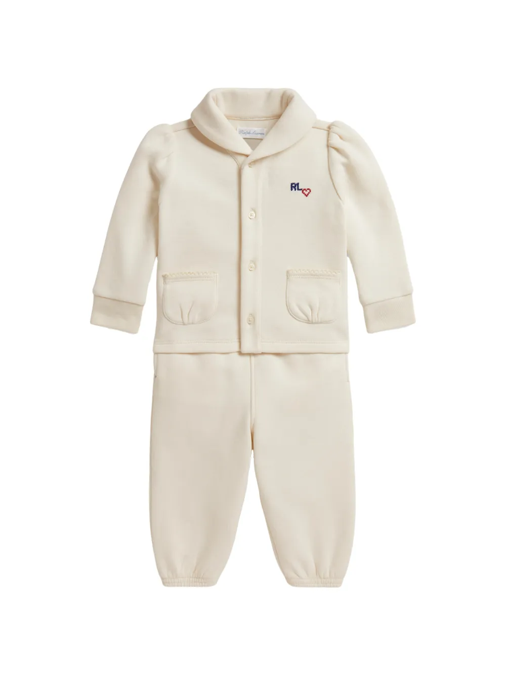 POLO RALPH LAUREN KIDS Tuta sportiva con ricamo - Toni neutri