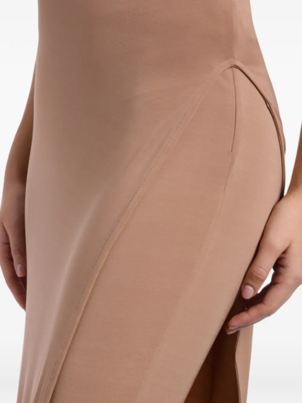 DONDUP Jurk met zijsplit Beige