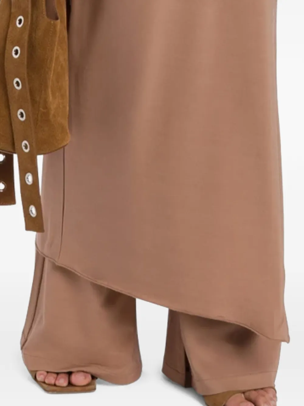 DONDUP Jurk met zijsplit Beige