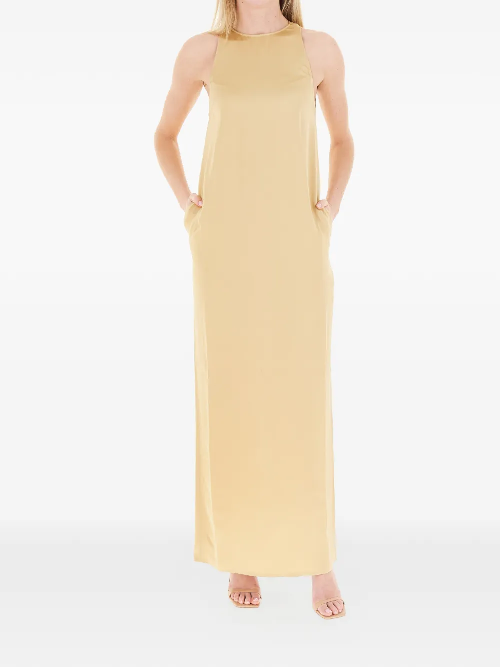 DONDUP sleeveless maxi dress - Toni neutri