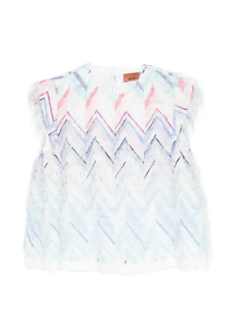Missoni Kids top sin mangas con motivo chevron