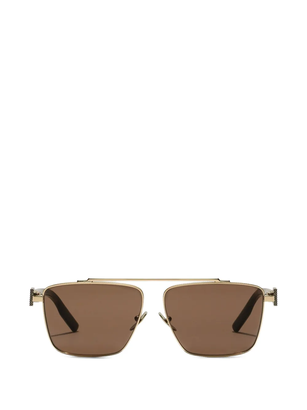 Dolce & Gabbana Eyewear metal plaque sunglasses - Gold