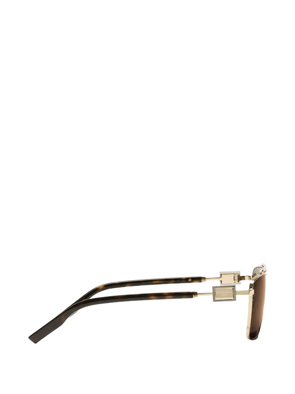 Dolce & Gabbana Eyewear Zonnebril met metalen plakkaat Goud